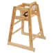 Winco CHH-101 Rubberwood Natural Finish High Chair, 20"H Seat, Buckle Strap, Stackable 3 image