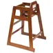 Winco CHH-104 Walnut Finish Rubberwood High Chair, 20"H Seat, Buckle Strap, Stackable 2 image