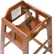 Winco CHH-104A Walnut Finish Rubberwood High Chair, 20"H Seat, Buckle Strap, Stackable 4 image