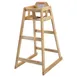 Winco CHH-601 Stackable Rubberwood Pub Height High Chair, 19"L x 20"W x 41"H, Natural Finish 1 image