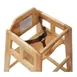 Winco CHH-601 Stackable Rubberwood Pub Height High Chair, 19"L x 20"W x 41"H, Natural Finish 2 image