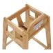 Winco CHH-601 Stackable Rubberwood Pub Height High Chair, 19"L x 20"W x 41"H, Natural Finish 3 image