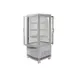 Winco CRD-1 17" Self Service Countertop Refrigerated Beverage Display Case w/ 2 Double Glass Hinged Door, 3 Adjustable Shelves - White 2 image