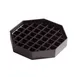 Winco DT-45 Octagonal Drip Tray, 4-1/2" x 4-1/2" Black Plastic, Dishwasher Safe - 4/Pack 1 image