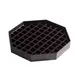 Winco DT-60 - Octagonal 6" Plastic Drip Tray, Black, BPA‑Free, Dishwasher‑Safe, NSF - 4/Pack 1 image