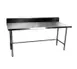 Winholt DTBB-3060 60" Open Base Work Table with Side & Rear Crossrails, 6" Boxed Backsplash / 16 Ga. 1 image