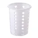 Winco FC-PL 5"H White Plastic Perforated Flatware Cylinder 1 image