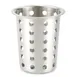 Winco FC-SS Stainless Steel Perforated Flatware Cylinder, 5-1/8"H 1 image