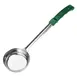 Winco FPSN-6 6 oz. One-Piece Solid Food Portioner, Green Handle, Prime 1 image