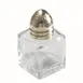 Winco G-101 - 1/2 oz Square Glass Salt Shaker, Brass Top, Single, Brass Finish - 1 Dozen 1 image