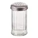 Winco G-103 Cheese/Spice Shaker, 12‑Oz Glass Jar with Perforated Silver Top, No Handle - 1 Dozen 1 image
