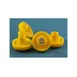 Winco GP-11SET Bar Maid Set, Yellow Brush Drive Gears, Yellow Finish (for Glass Pro AA & AA-Sub) 1 image