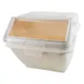 Winco IB-10S 10 Gallon Shelf Ingredient Bin w/ Clear Lid/White Base 1 image