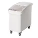 Winco IB-27 27-Gallon Dry Ingredient Mobile Bin w/ Clasp Sliding Lid, Clear Plastic Cover 1 image