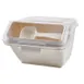 Winco IB-2S Shelf Ingredient Bin w/ 2 Gallon Capacity, Clear Lid/White Base 1 image
