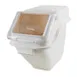 Winco IB-5S Shelf Ingredient Bin w/ 5 Gallon Capacity, Clear Lid/White Base 1 image