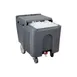 Winco IIC-29 Plastic Mobile Ice Bin / Ice Caddy, 125 lb, Granite Gray 2 image
