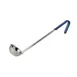 Winco LDCN-2 Blue 2 oz One-Piece Stainless Steel Serving Ladle w/ Color-Coded Handle 1 image
