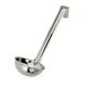 Winco LDI-30SH 3 oz One-Piece Stainless Steel LDI Series Serving Ladle w/ 6" Long Handle 1 image