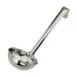 Winco LDI-40SH 4 oz One-Piece Stainless Steel LDI Series Serving Ladle w/  6" Long Handle 1 image