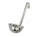 Winco LDI-60SH 6 oz One-Piece Stainless Steel LDI Series Serving Ladle w/ 6" Long Handle 1 image