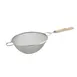 Winco MS2K-10D 10 1/2" Stainless Steel Fine Double Mesh Strainer - Wooden Handle 1 image