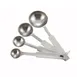 Winco MSPD-4X Spoon Set, 4-Piece Stainless Steel Spoons - 1/4 tsp, 1/2 tsp, 1 tsp & 1 tbsp 1 image