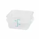 Winco PCSC-2C 2 qt Square Food Storage Container, Clear 1 image