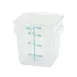 Winco PCSC-4C 4 Qt Square Polycarbonate Food Storage Container, Clear 1 image