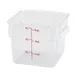 Winco PCSC-6C 6 Qt Square Polycarbonate Food Storage Container, Clear 1 image
