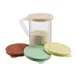 Winco PDG-10AC 10 oz. Plastic Dredge with 4 Color Snap-on Lids 1 image