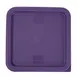 Winco PECC-68P Purple Allergen-Free Square Cover for 6 and 8 Qt. Food Storage Containers 1 image