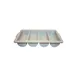 Winco PL-4B Plastic 4 Compartment Gray Cutlery Box 1 image