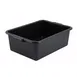 Winco PL-7K Black Dish Box, 1-Compartment, Polypropylene 1 image