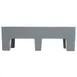 Winholt PLSQ-3-1222-GY 22" x 36" x 12" Solid Plastic Perforated Gray Dunnage Rack with 2200 lb. Capacity, 1-Tier  3 image