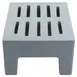Winholt PLSQ-3-1222-GY 22" x 36" x 12" Solid Plastic Perforated Gray Dunnage Rack with 2200 lb. Capacity, 1-Tier  6 image