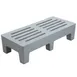 Winholt PLSQ-4-1222-GY 22" x 48" x 12" Solid Plastic Perforated Gray Dunnage Rack with 2200 lb. Capacity, 1-Tier  4 image