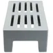 Winholt PLSQ-4-1222-GY 22" x 48" x 12" Solid Plastic Perforated Gray Dunnage Rack with 2200 lb. Capacity, 1-Tier  6 image