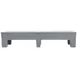 Winholt PLSQ-5-1222-GY 22" x 60" x 12" Solid Plastic Perforated Gray Dunnage Rack with 2200 lb. Capacity, 1-Tier 3 image