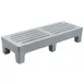 Winholt PLSQ-5-1222-GY 22" x 60" x 12" Solid Plastic Perforated Gray Dunnage Rack with 2200 lb. Capacity, 1-Tier 4 image