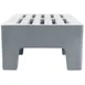 Winholt PLSQ-5-1222-GY 22" x 60" x 12" Solid Plastic Perforated Gray Dunnage Rack with 2200 lb. Capacity, 1-Tier 6 image