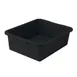 Winco PLW-7K Black Dish Box, 1-Compartment, Freezer Safe 1 image