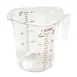 Winco PMCP-100 1 qt. Raised Markings Clear Polycarbonate Measuring Cup 1 image