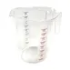 Winco PMCP-400 4 qt. Raised Markings Clear Polycarbonate Measuring Cup 1 image