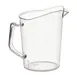 Winco PMU-100 Measuring Cup, 1 qt., with Raised Graduation Markings 1 image