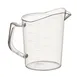 Winco PMU-50 1 Pint Graduation Markings Clear Polycarbonate Measuring Cup 1 image