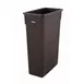 Winco PTC-23B Slender Trash Can, 23 Gallon, 20-1/8”L X 10-7/8”W X 29-7/8”H, HDPE, Brown 1 image