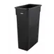 Winco PTC-23K Slender Trash Can, 23 Gallon, 20-1/8”L X 10-7/8”W X 29-7/8”H, HDPE, Black 1 image