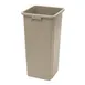 Winco PTCS-23BE Trash Can, 23 Gallon, 15-5/8"W X 30-3/4"H, Square, Tall, LDPE 1 image