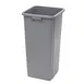 Winco PTCS-23G Square Trash Can, 23 Gallon (15-5/8"W x 30-3/4"H), Gray LDPE Plastic, No Lid 1 image